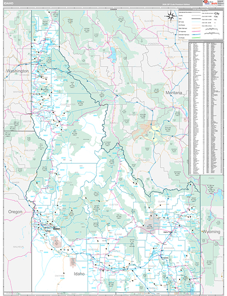 Idaho Zip Code Map