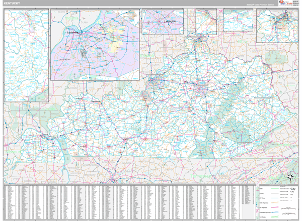 Kentucky  Wall Map