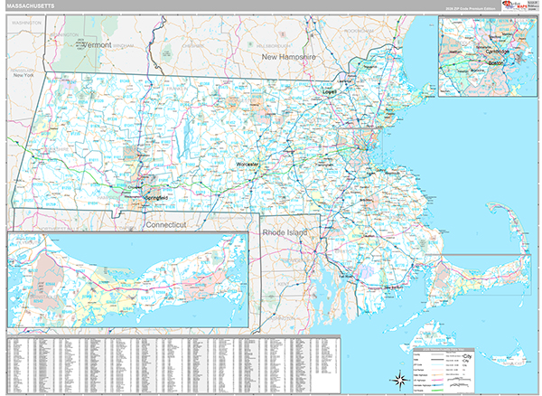 Massachusetts Zip Code Map