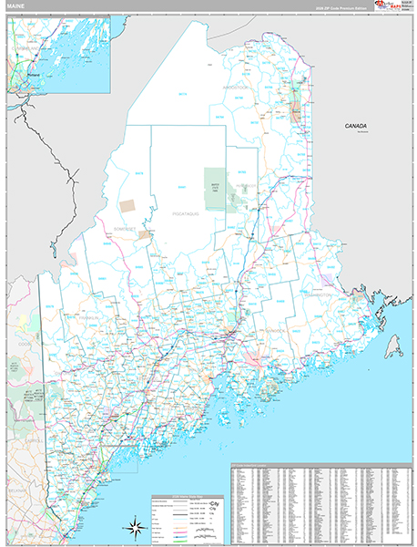 Maine Zip Code Map