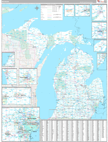 Michigan  Wall Map