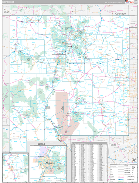 New Mexico Zip Code Map