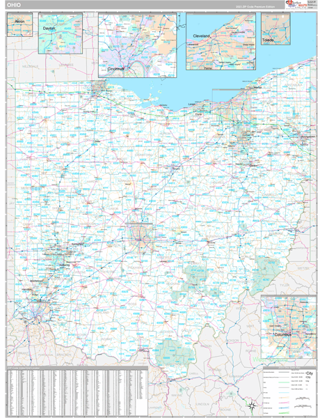 Ohio  Wall Map