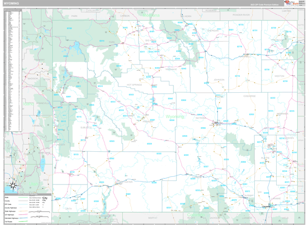 Wyoming  Wall Map