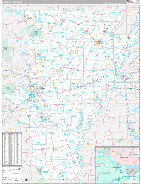Arkansas Eastern  Wall Map