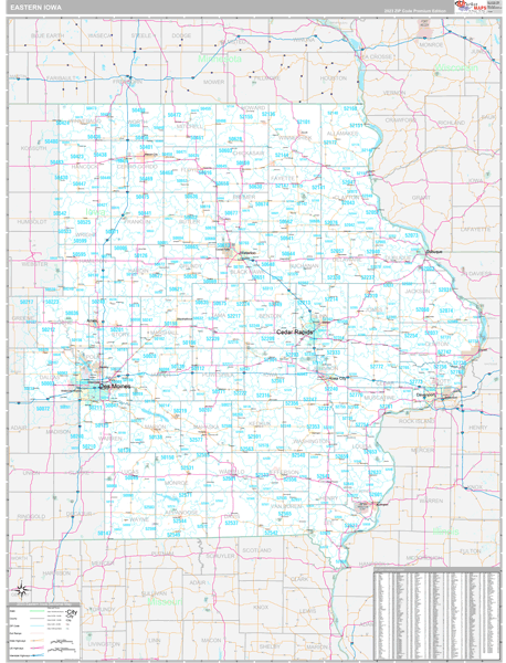 Iowa Eastern Sectional Map