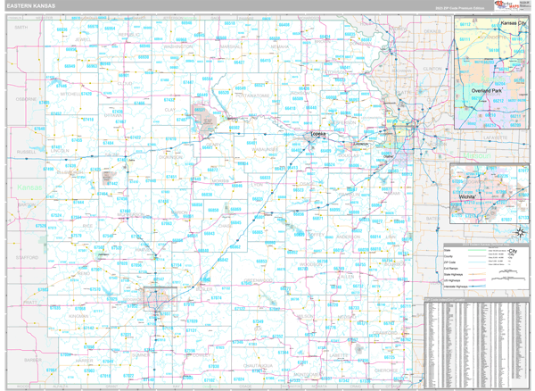 Kansas Eastern Sectional Zip Code Map