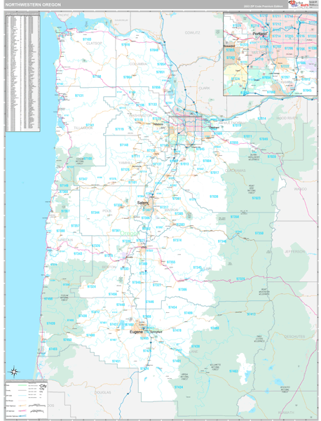 Oregon North Western Sectional Map