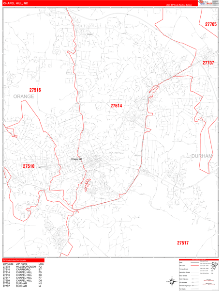 Chapel Hill, North Carolina Map