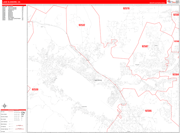 Map Books of Lake Elsinore California - marketmaps.com