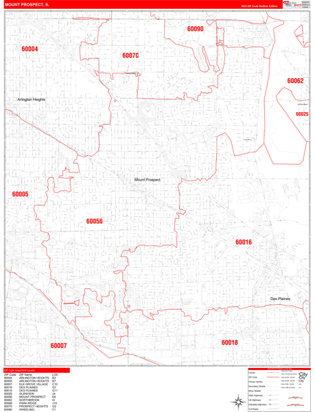 Maps of Mount Prospect Illinois - marketmaps.com