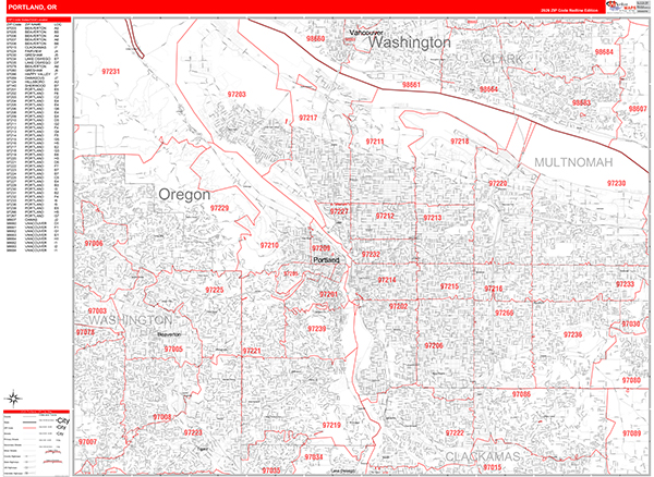 Portland, OR Zip Code Map