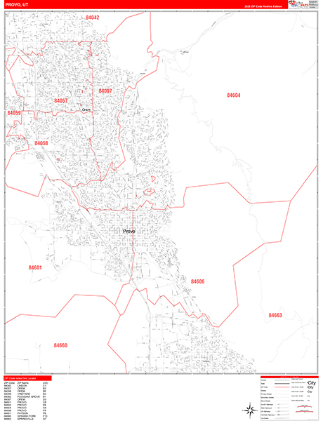Provo, UT Zip Code Map