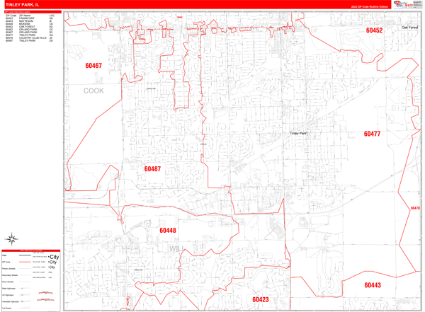 Maps of Tinley Park Illinois - marketmaps.com