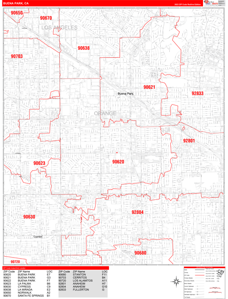 Maps of Buena Park California - marketmaps.com