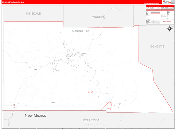 Archuleta County, CO Zip Code Map