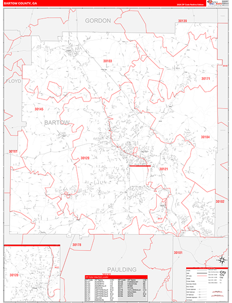 Bartow County Map Book Red Line Style