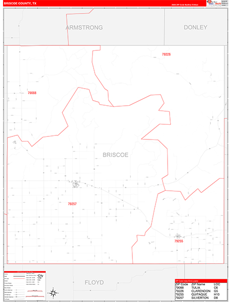 Briscoe County, TX Zip Code Map