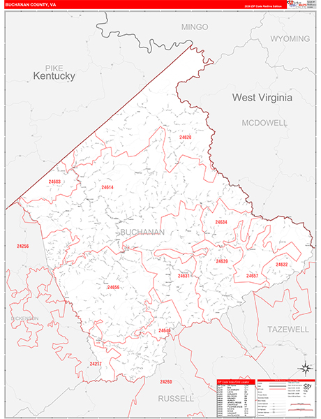 Buchanan County, VA Zip Code Map