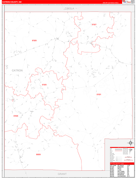 Catron County, NM Zip Code Map