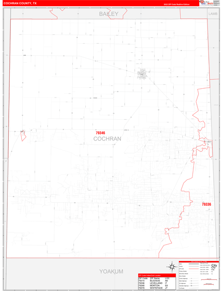 Cochran County, TX Zip Code Map