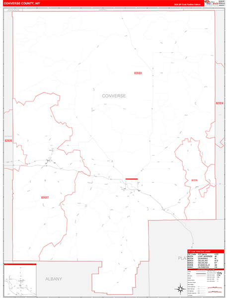 Converse County, WY Zip Code Map