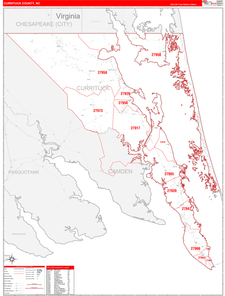 Currituck County Map Book Red Line Style