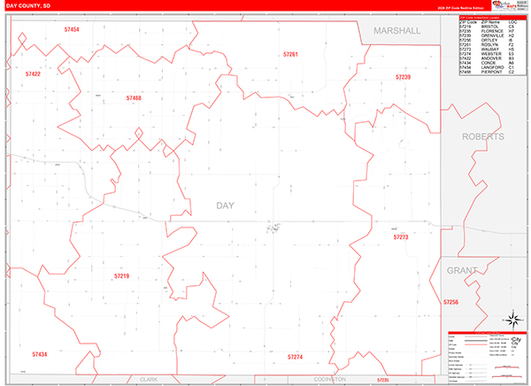 Day County, SD Zip Code Map