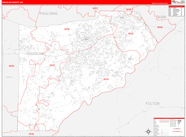 Douglas County, GA Zip Code Map