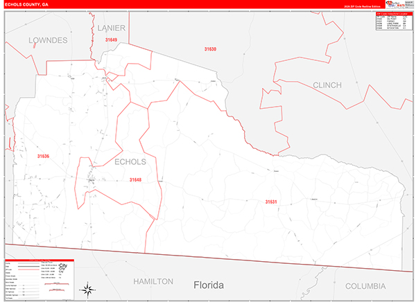 Echols County, GA Zip Code Map