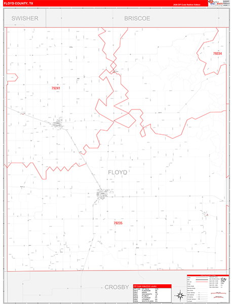 Floyd County, TX Zip Code Map
