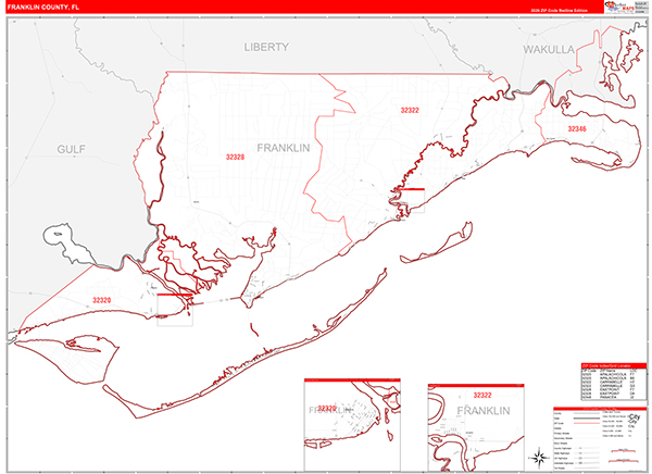 Franklin County, FL Zip Code Map