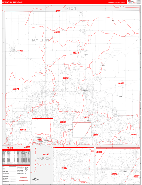 Hamilton County Map Book Red Line Style