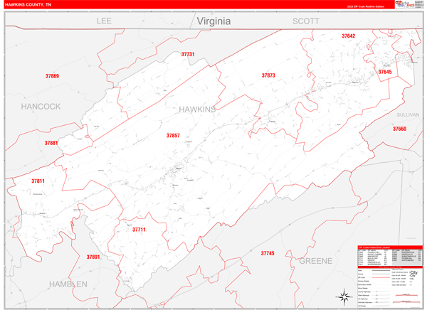 Hawkins county tennessee 2025 map