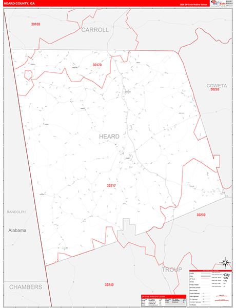 Heard County, GA Zip Code Map