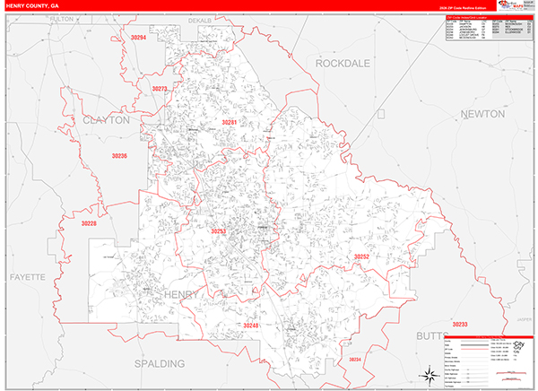 Henry County, GA Zip Code Map