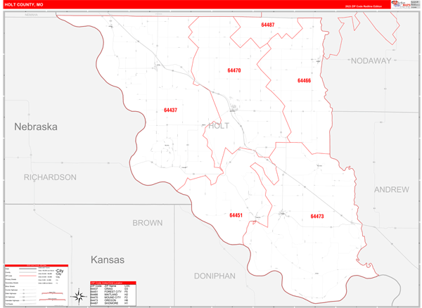 Holt County, MO Zip Code Map
