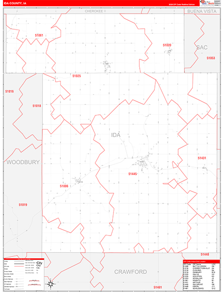 Ida County, IA Zip Code Map