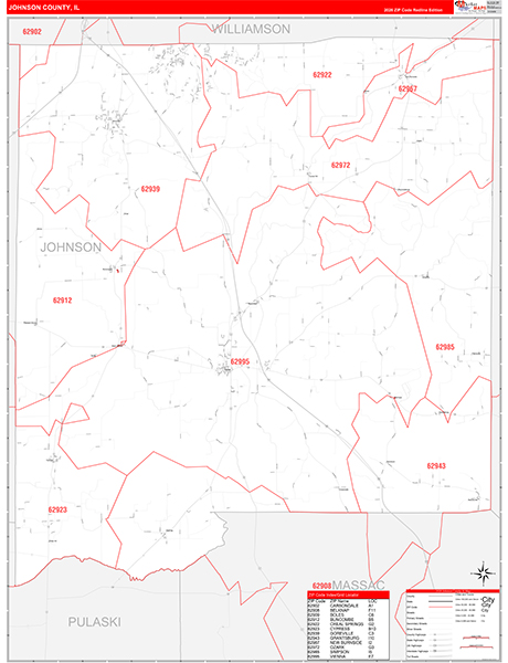 Johnson County, IL Zip Code Map