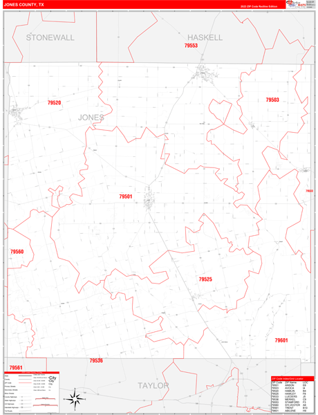 Jones County Map Book Red Line Style