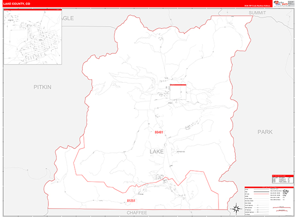 Lake County, CO Zip Code Map