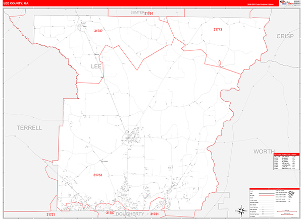 Lee County, GA Zip Code Map