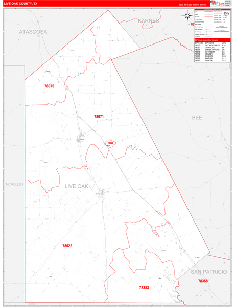 Maps of Live Oak County Texas - marketmaps.com