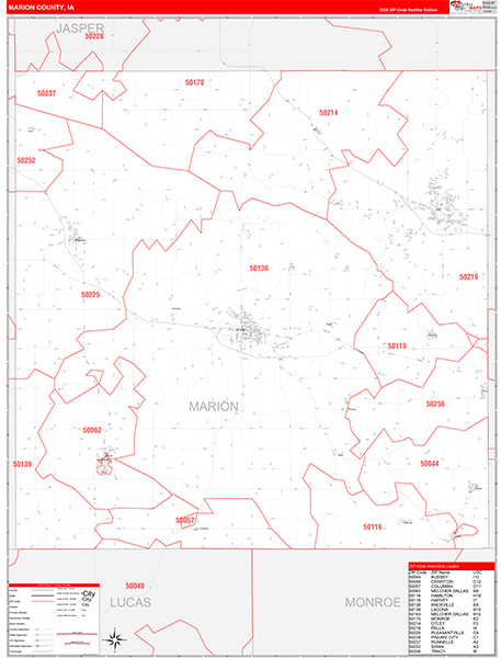 Marion County, IA Zip Code Map