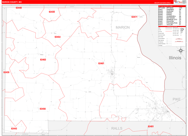 Marion County Map Book Red Line Style