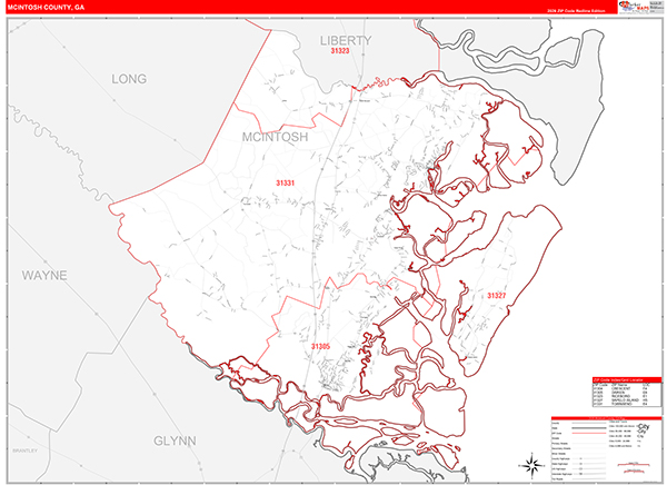 McIntosh County, GA Zip Code Map