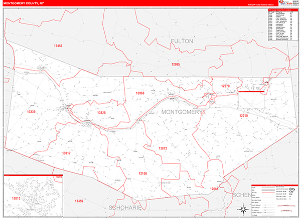 Montgomery County, NY Zip Code Map