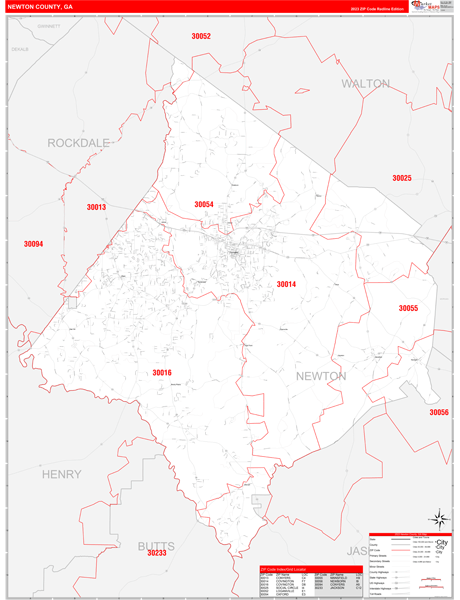 Newton County, GA Zip Code Map