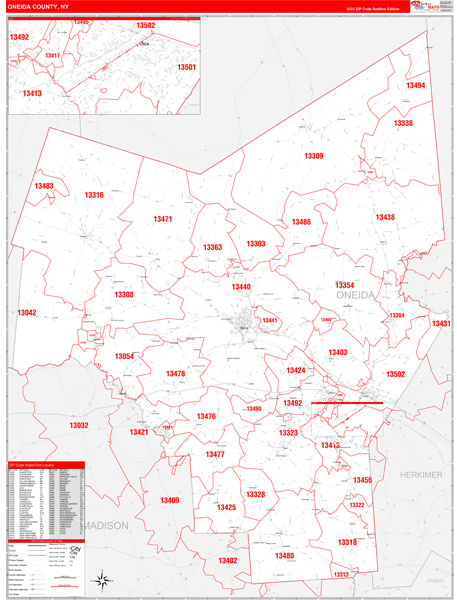 Oneida County Map Book Red Line Style