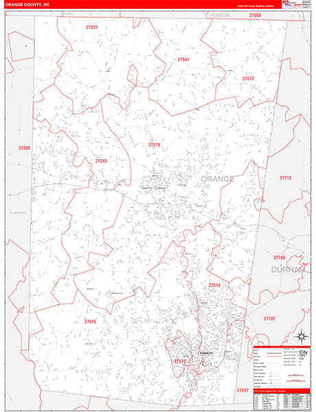 Orange County, NC Zip Code Map
